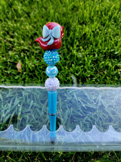 Doorable Pens, Character Pens, Beaded Pens, Gifts, Princess, Cinderella, The little Mermaid, Ariel, Ursula