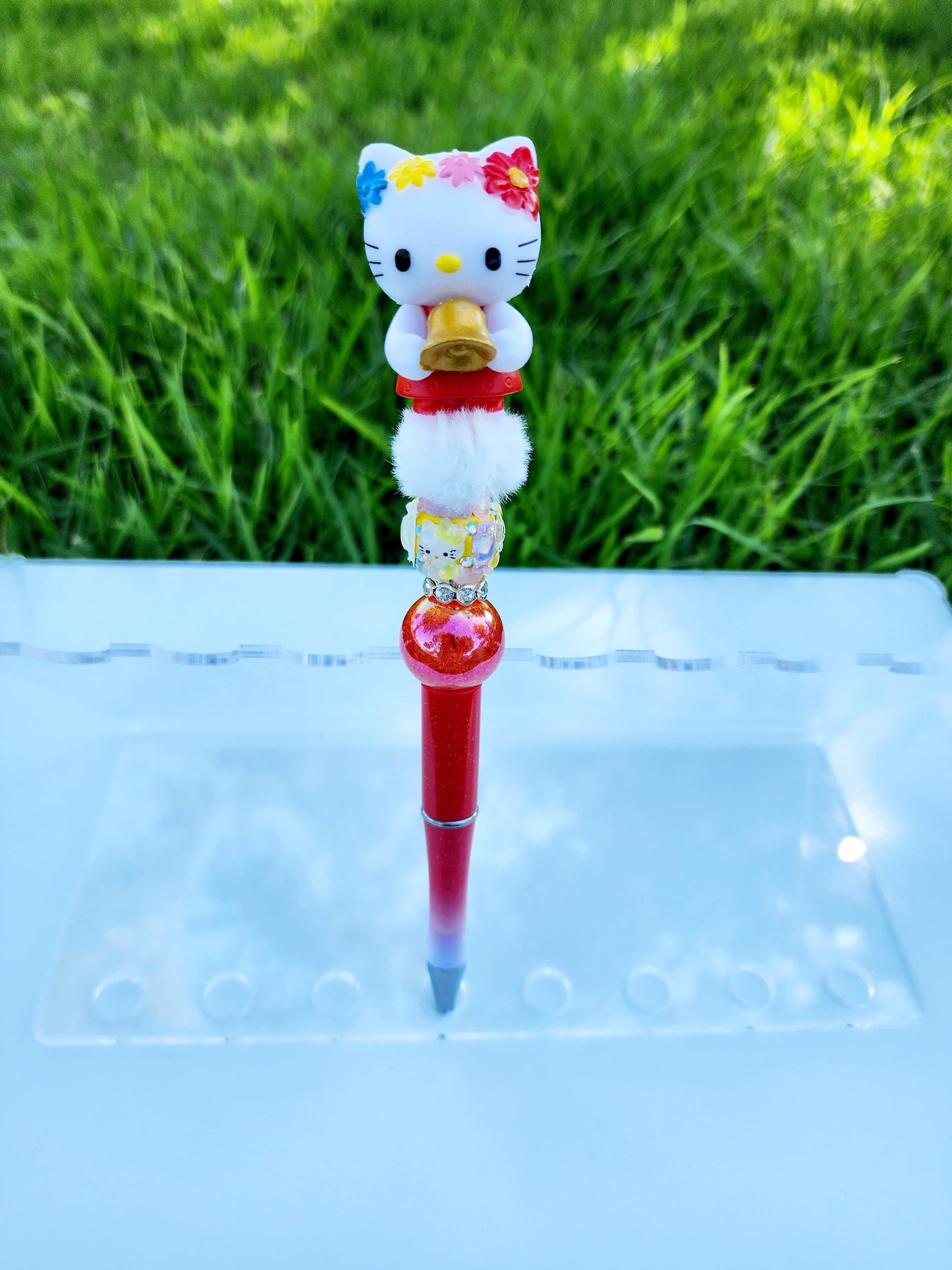 Doorable Pens, Character Pens, Beaded Pens, Gifts, Kitty