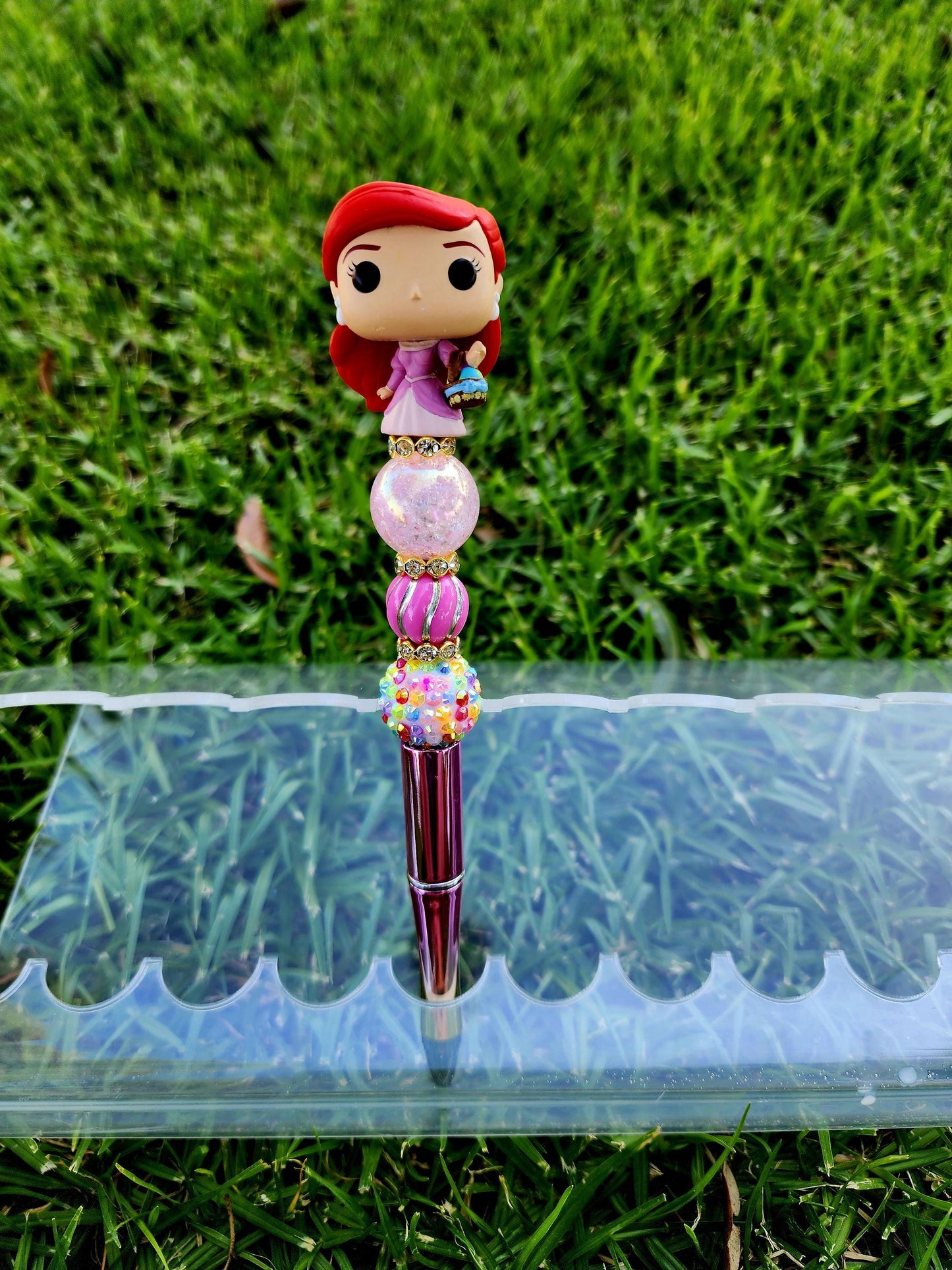 Doorable Pens, Character Pens, Beaded Pens, Gifts, Princess, Cinderella, Rapunzel, Jasmine, Ariel, Tiana, Belle, Disney Funko Pop Minis