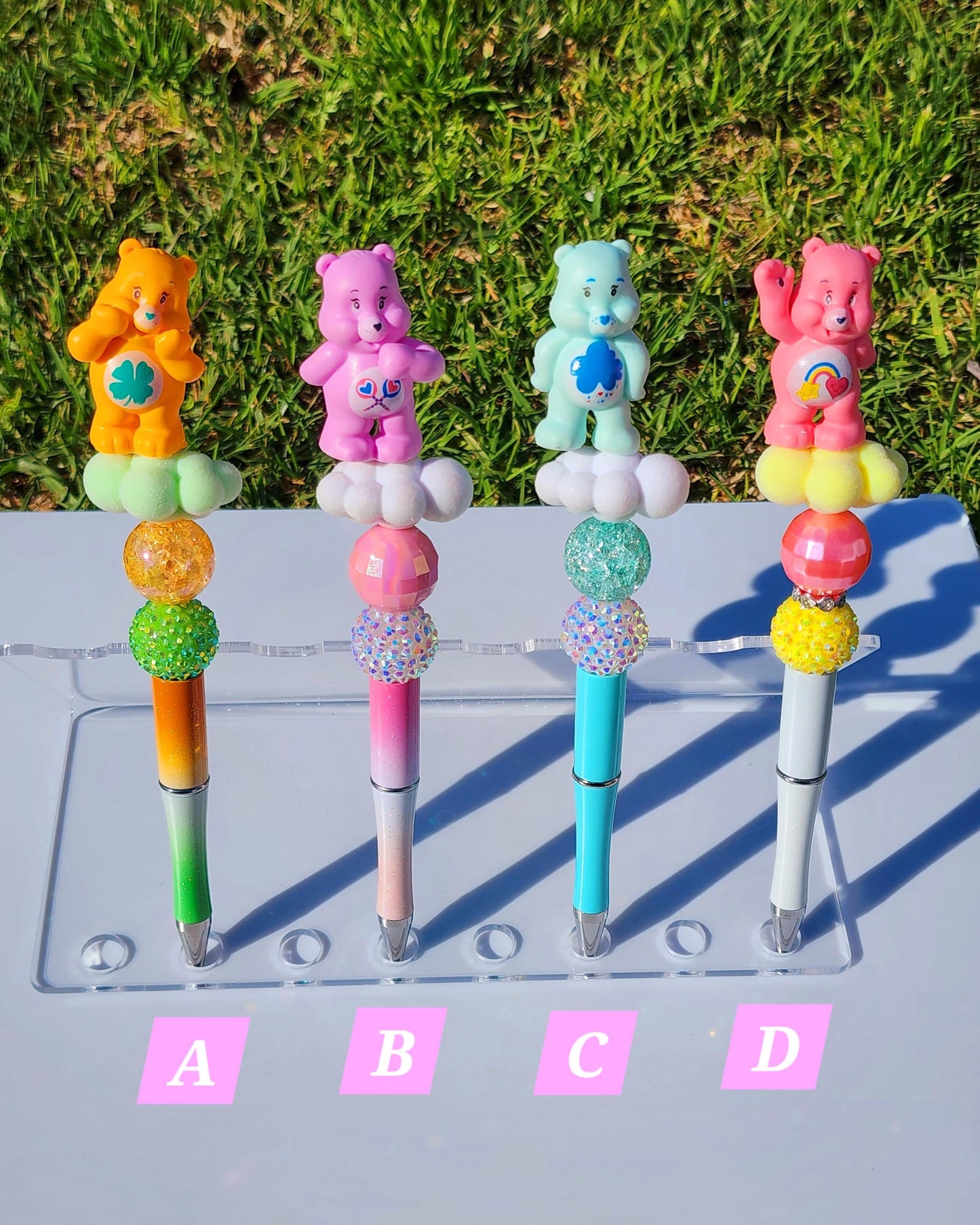 Doorable Pens, Character Pens, Beaded Pens, Gifts, care bears