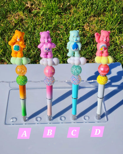 Doorable Pens, Character Pens, Beaded Pens, Gifts, care bears
