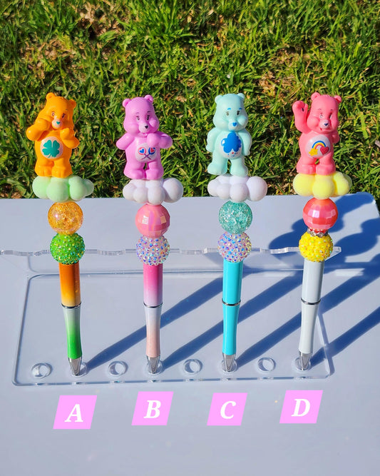 Doorable Pens, Character Pens, Beaded Pens, Gifts, care bears