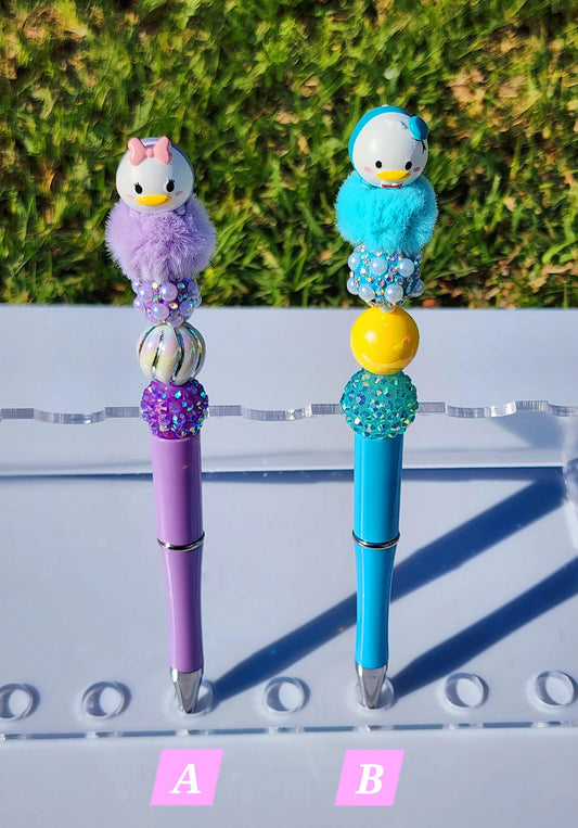 Mini tsum tsum pens, Doorable Pens, Character Pens, Beaded Pens, Gifts daisy donald duck