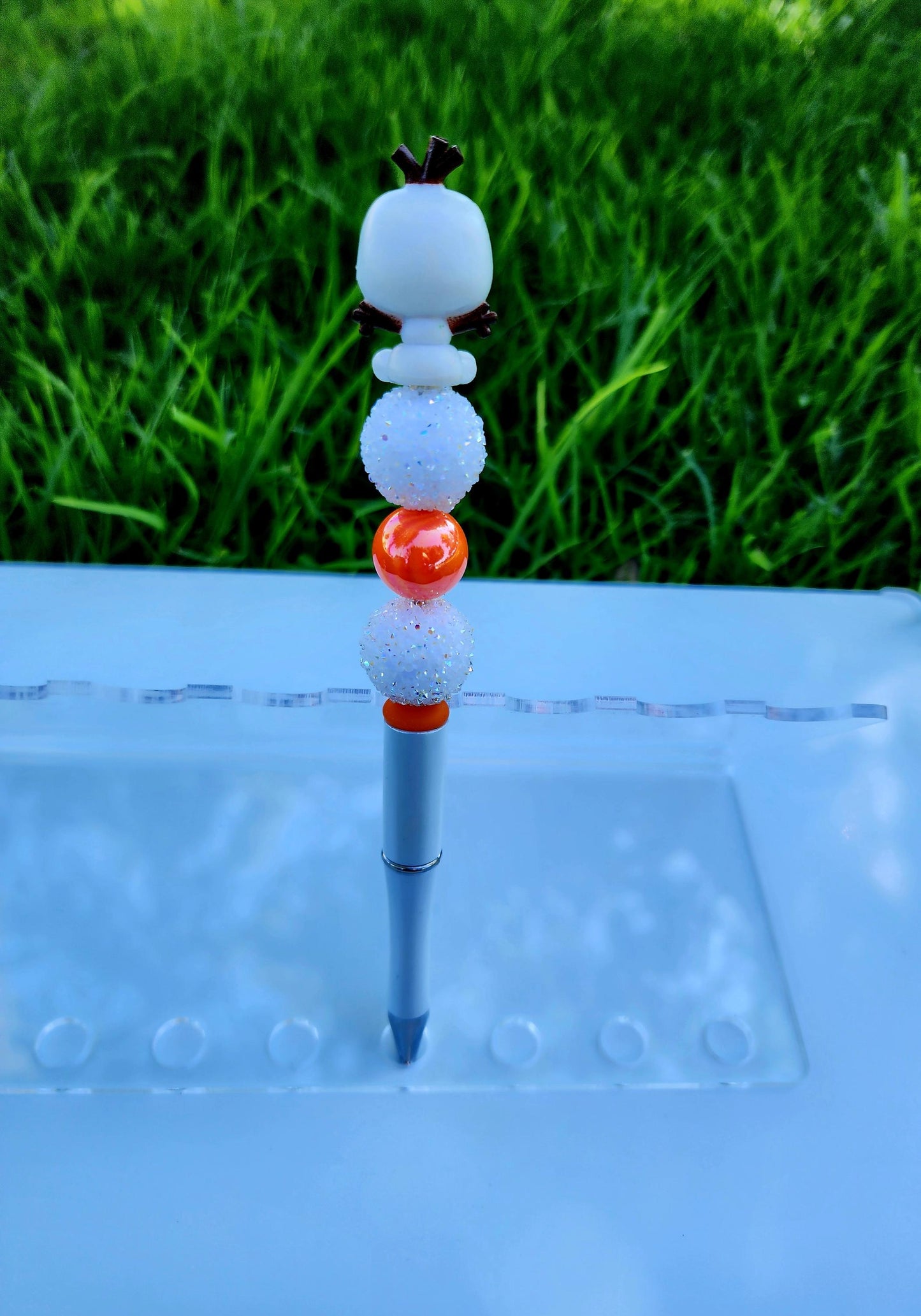 Doorable Pens, Character Pens, Beaded Pens, Gifts, Frozen, Olaf