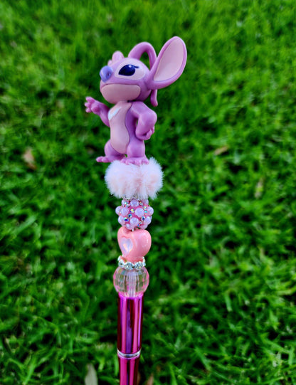 Doorable Pens, Character Pens, Beaded Pens, Gifts, Stitch, Angel