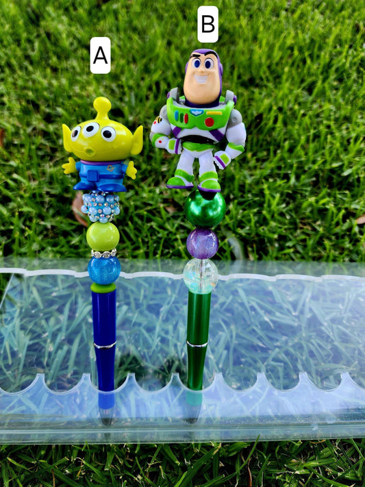 Doorable Pens, Character Pens, Beaded Pens, Gifts, Disney, Toy Story, Buzz Lightyear