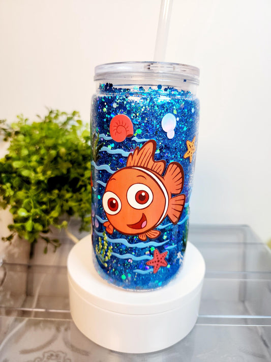 Nemo Acrylic Cup/Tumbler/Can, (16 oz.) Comes with lid and straw
