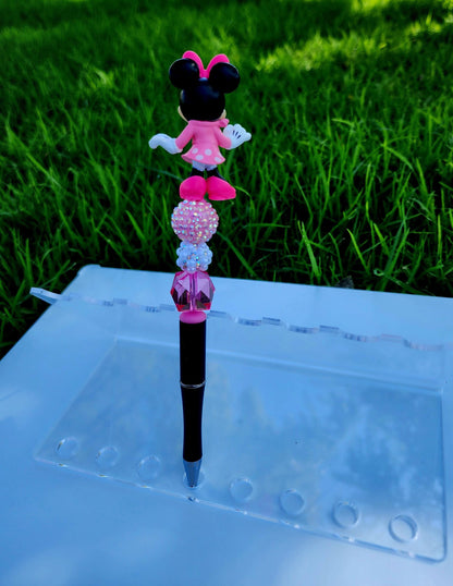 Doorable Pens, Character Pens, Beaded Pens, Gifts, Disney, Minnie Mouse