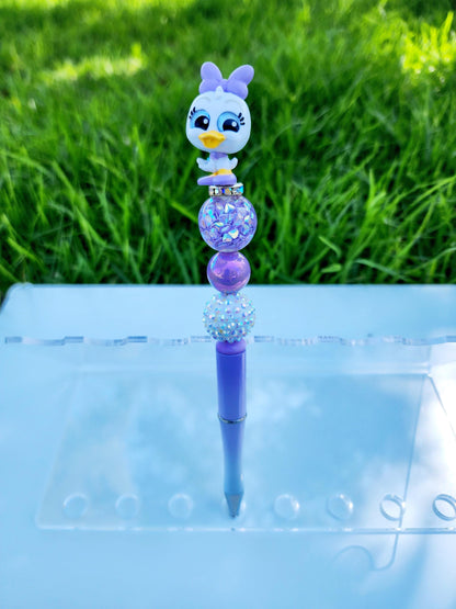 Doorable Pens, Character Pens, Beaded Pens, Gifts, Daisy, Donald Duck