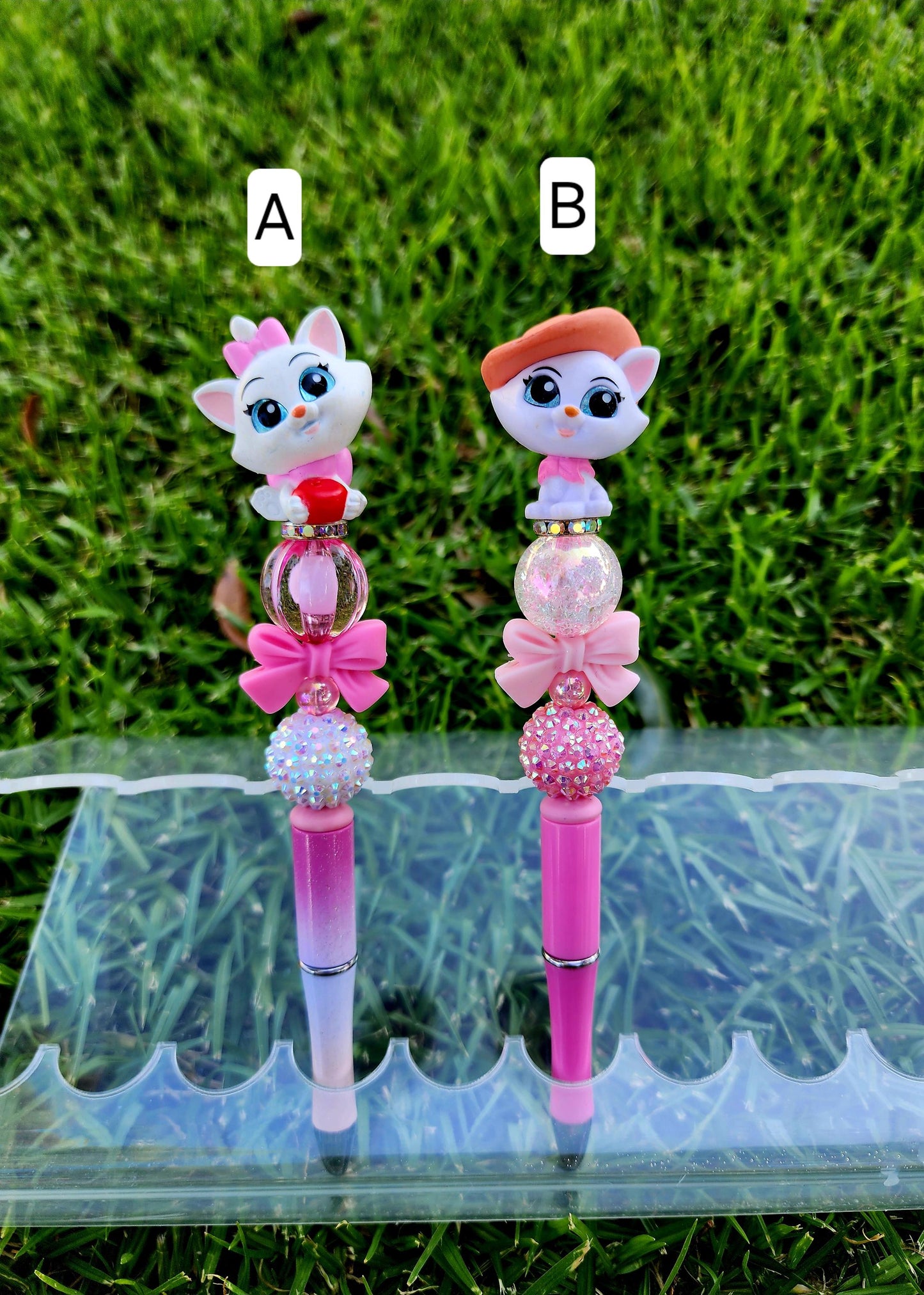 Doorable Pens, Character Pens, Beaded Pens, Gifts, Marie Cat