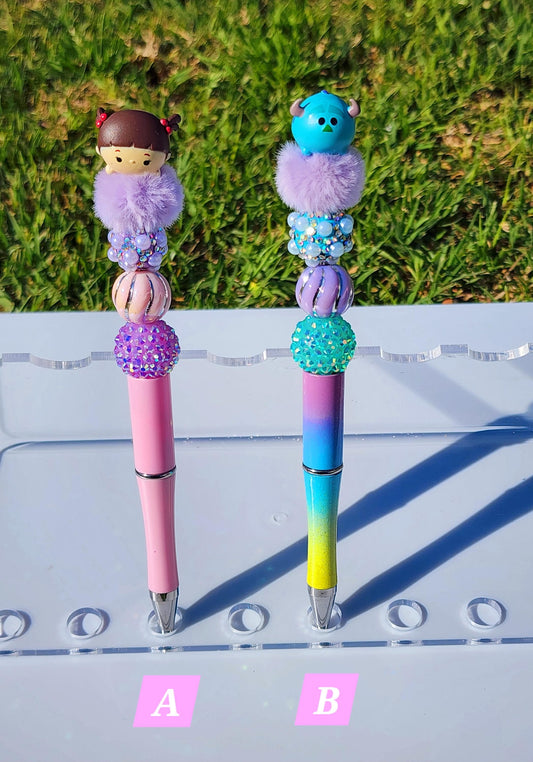 Mini tsum tsum pens, Doorable Pens, Character Pens, Beaded Pens, Gifts monsters inc