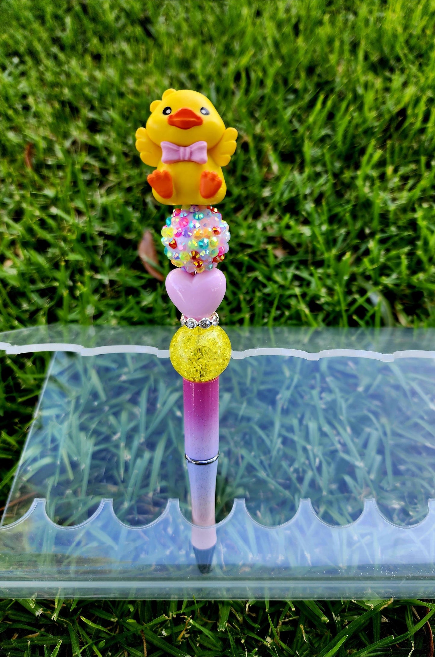 Doorable Pens, Character Pens, Beaded Pens, Gifts, Duck Valentines easter