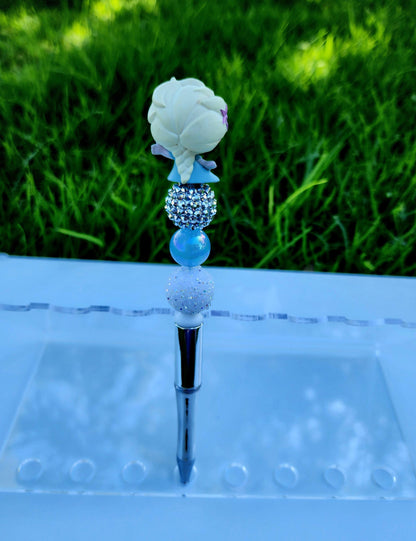 Doorable Pens, Character Pens, Beaded Pens, Gifts, Frozen, Elsa