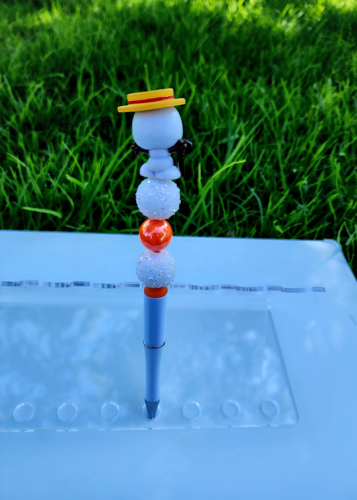 Doorable Pens, Character Pens, Beaded Pens, Gifts, Frozen, Olaf