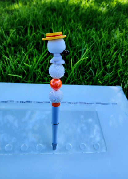 Doorable Pens, Character Pens, Beaded Pens, Gifts, Frozen, Olaf