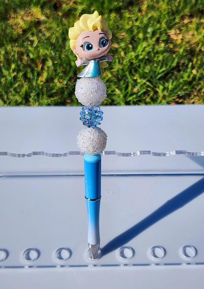 Doorable Pens, Character Pens, Beaded Pens, Gifts, frozen elsa olaf