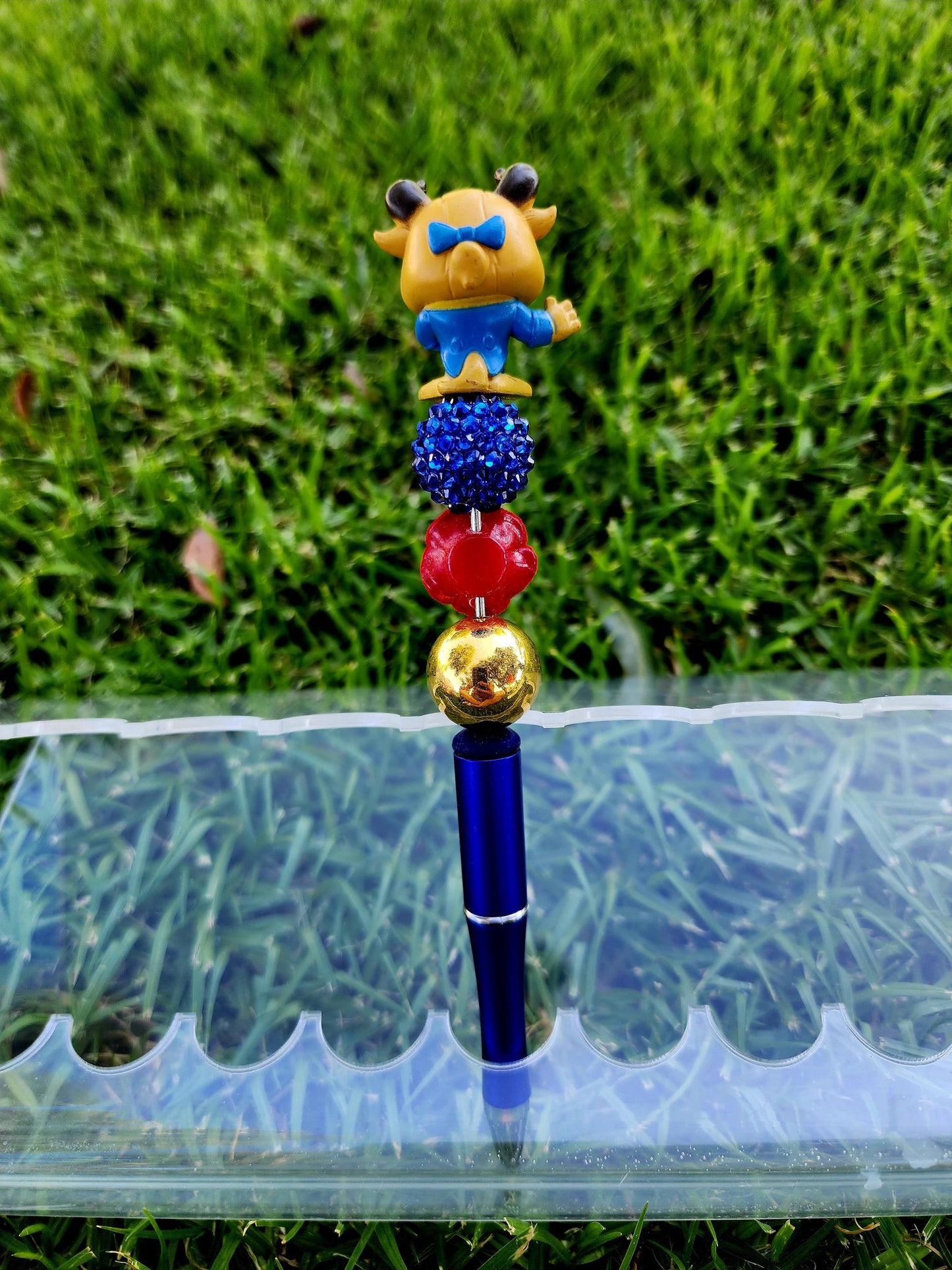 Doorable Pens, Character Pens, Beaded Pens, Gifts, Beauty and the Beast, Belle