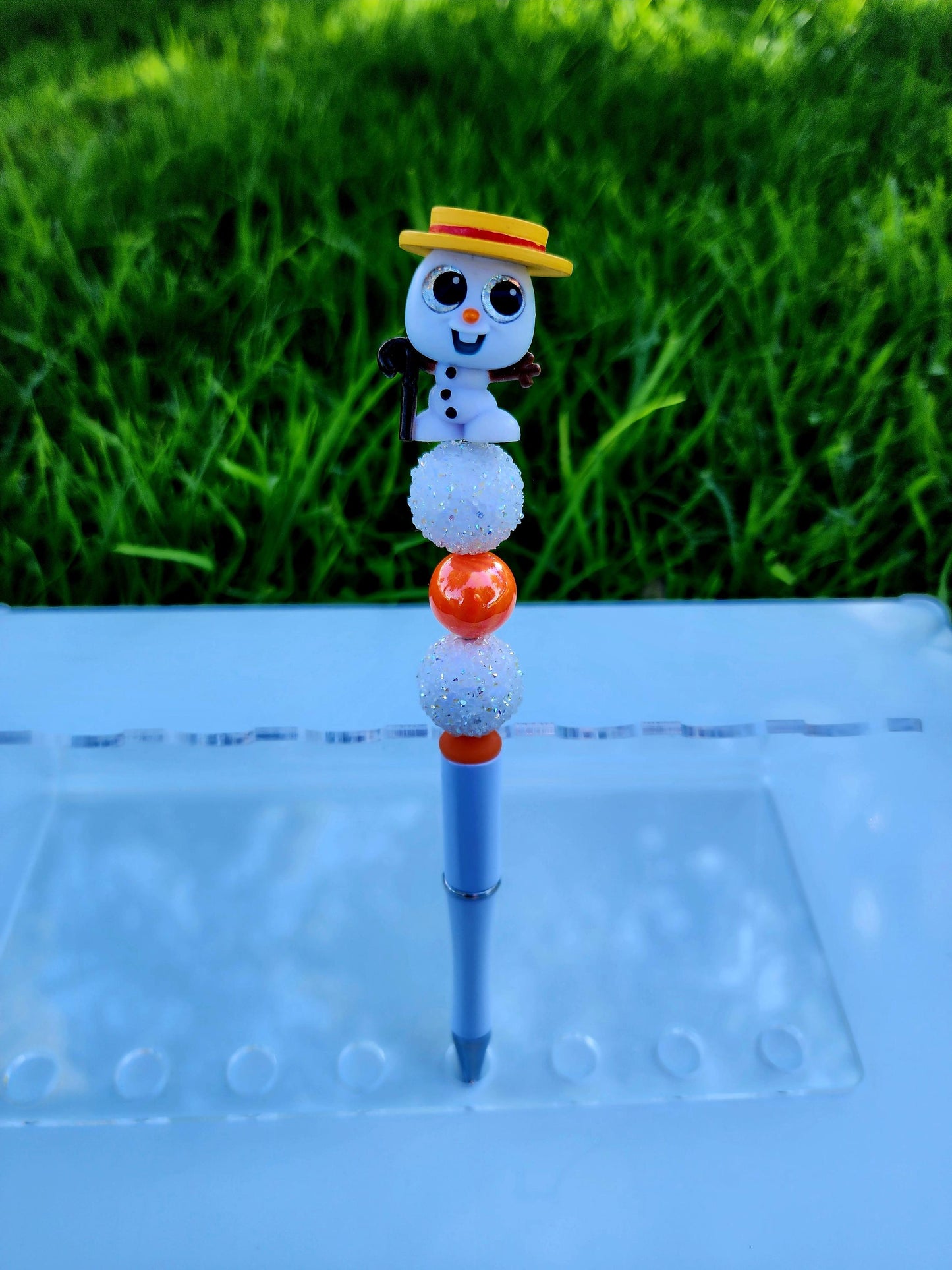Doorable Pens, Character Pens, Beaded Pens, Gifts, Frozen, Olaf