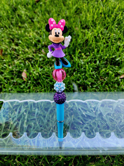Doorable Pens, Character Pens, Beaded Pens, Gifts, Disney, Minnie Mouse